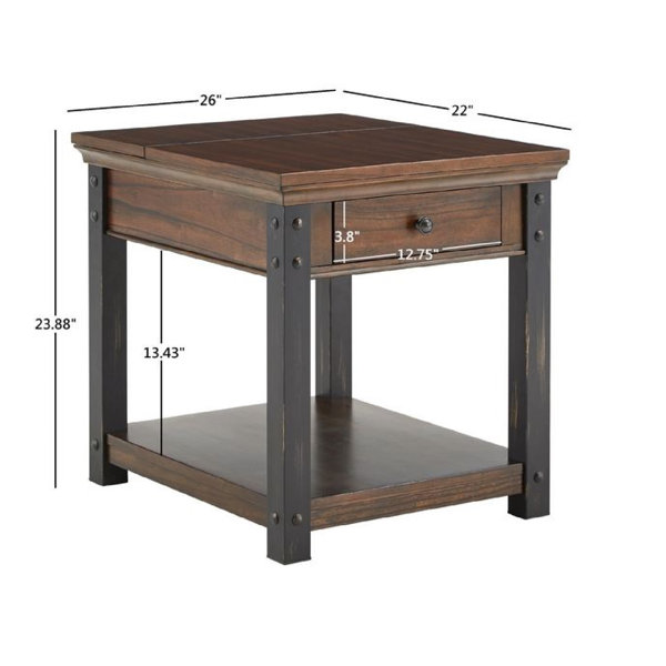 Laurel Foundry Modern Farmhouse Kennemer 23.88'' Tall End Table with